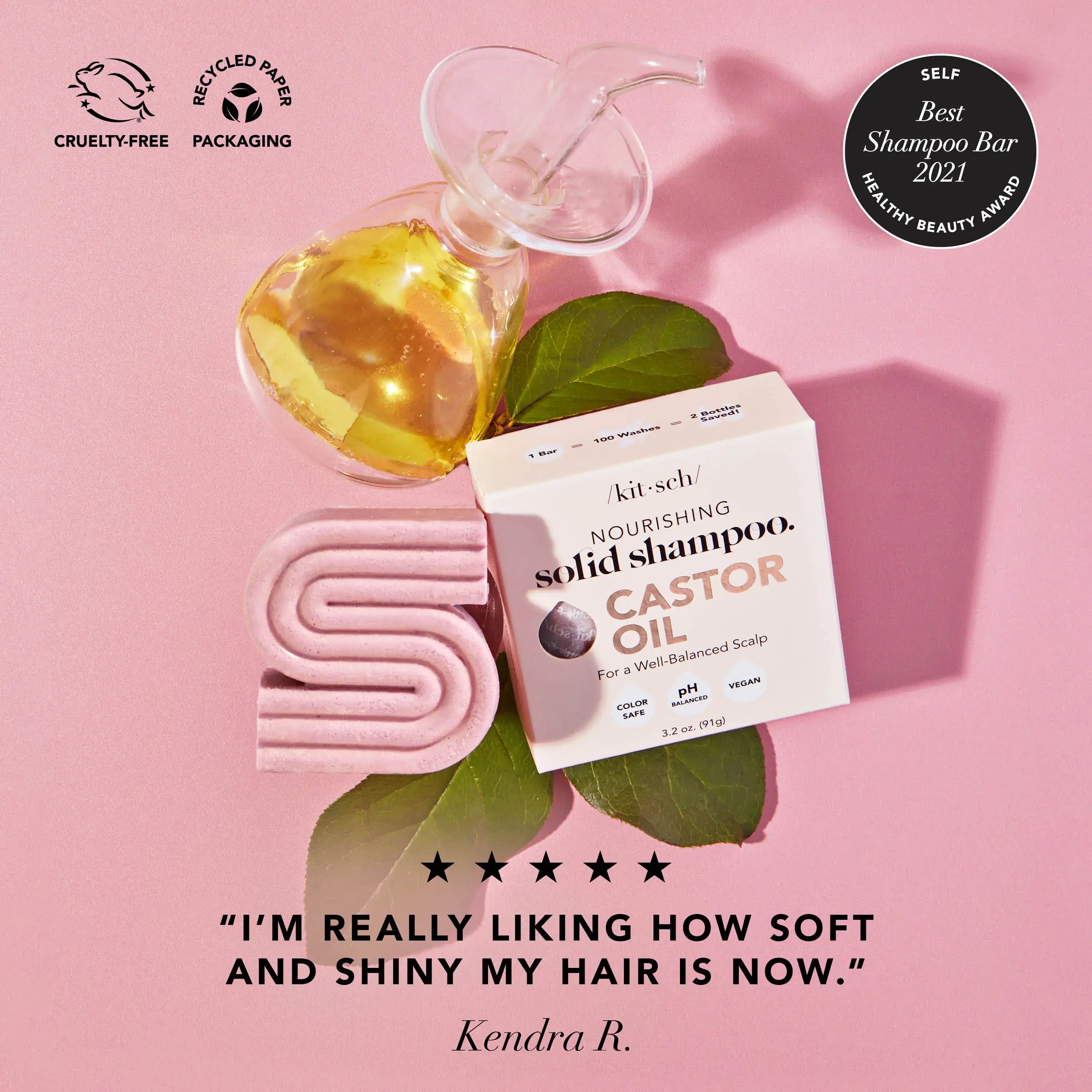 Castor Oil Shampoo Bar - Nourishing - The Plastic Free Co.